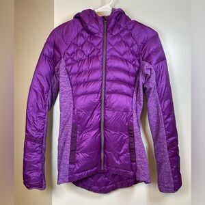 Lululemon Down for a Run Jacket, Goose Down, Purple, Women’s size 4